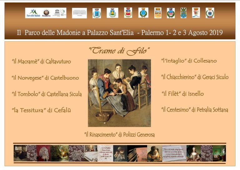 TRAME DI FILO la mostra dei ricami e dei merletti madoniti a Palermo nel prestigioso Palazzo Sant’Elia
