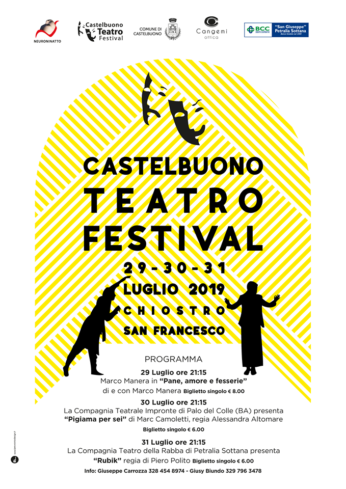 RASSEGNA DI TEATRO FESTIVAL 2019 A CASTELBUONO