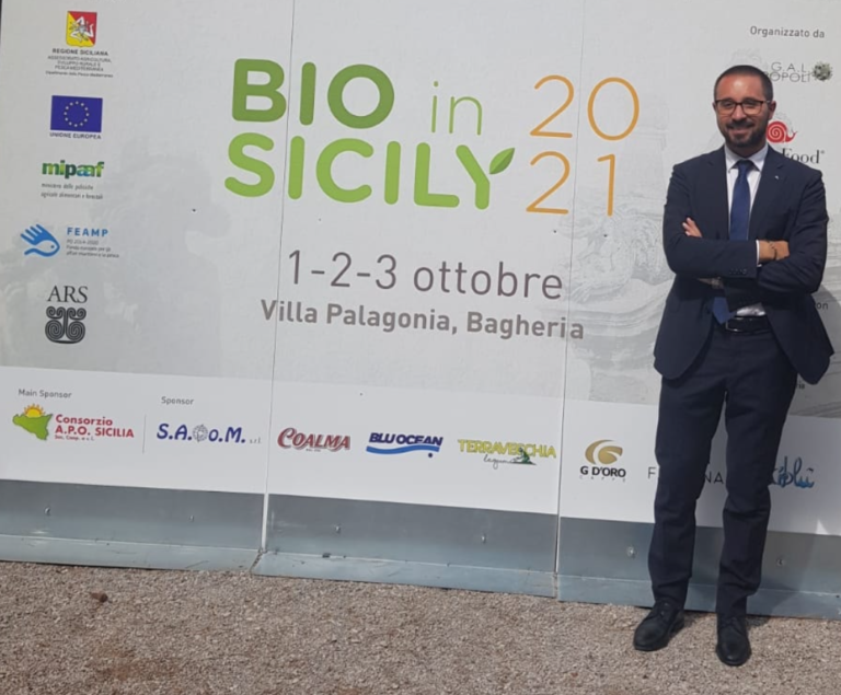 BIO IN SICILY 2021 -BAGHERIA- Presente alla manifestazione il Dottor Angelo Merlino presidente del Parco delle Madonie